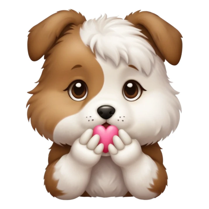 puppy blows kisses sticker