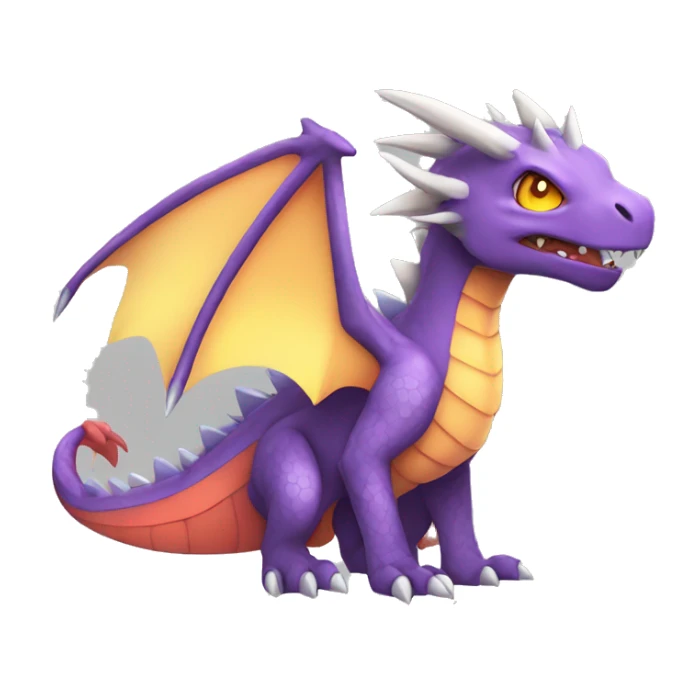 Kawaii Edgy Bright Dragon Pokémon Fakemon full body sticker