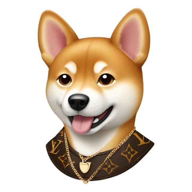 Shiba Inu wearing Louis Vuitton  sticker