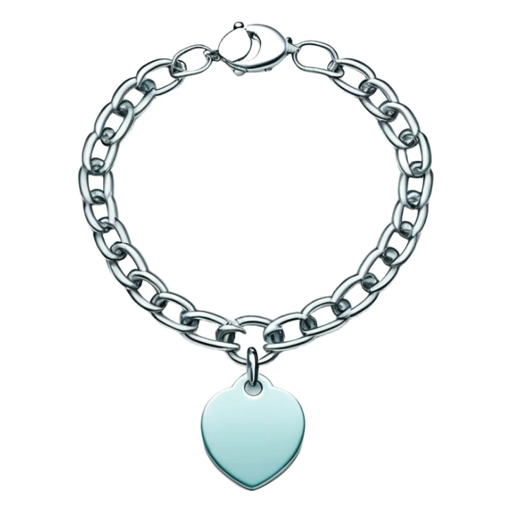 Tiffany big chain silver tag choker necklace “return to Tiffany” sticker