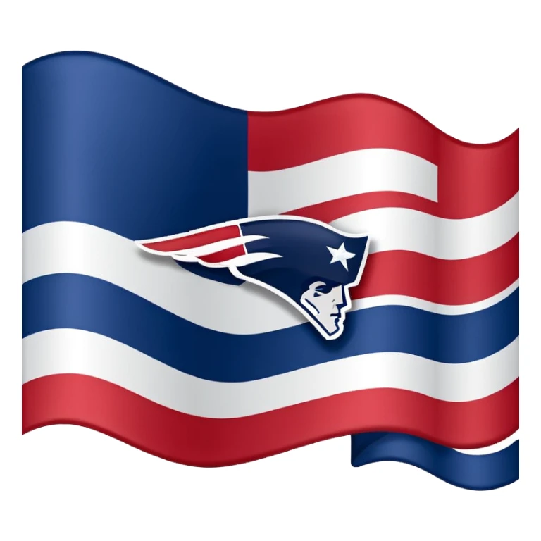 New England Patriots on a flag sticker