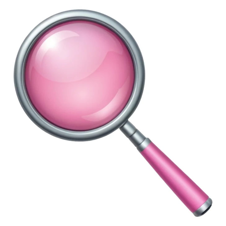 mix light pink dark pink and white girly internet with a magnifying glass sticker
