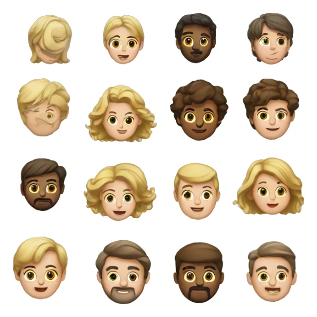 group of european people sticker