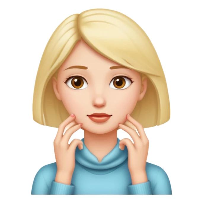 girl with hands to her neck sticker