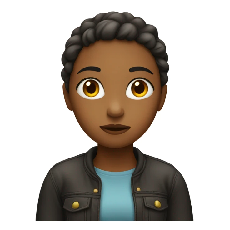 girl thinking sticker