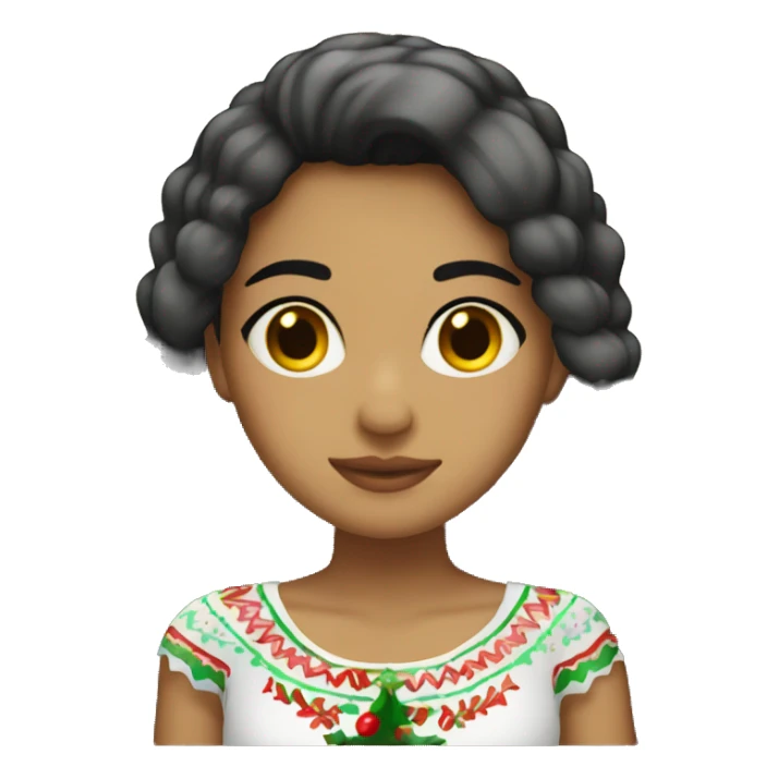 Mexican girl Christmas night sticker