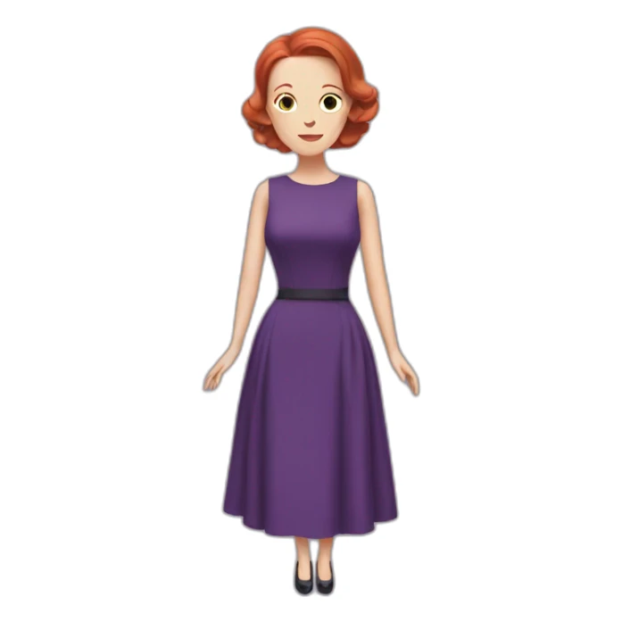 Audrey fleurot purple dress sticker
