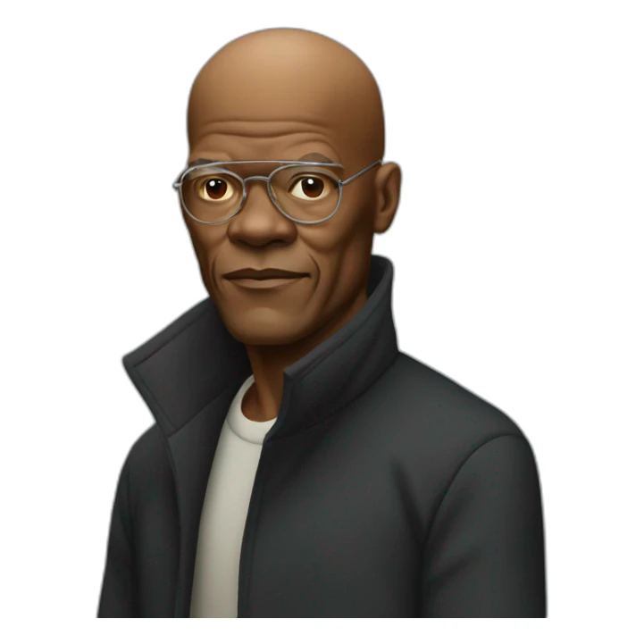 year 1999 bald samuel l jackson sticker