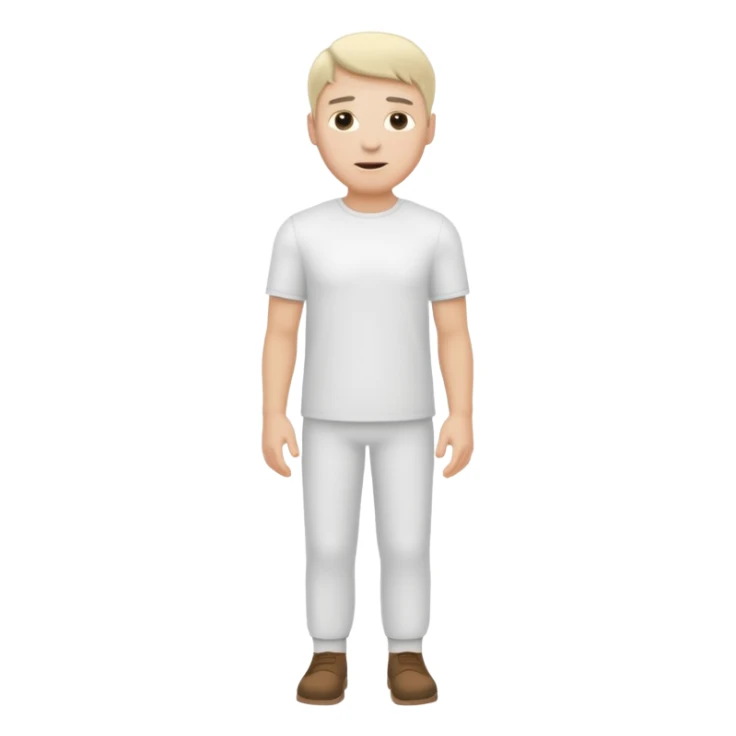 A white man whole body whole white  sticker