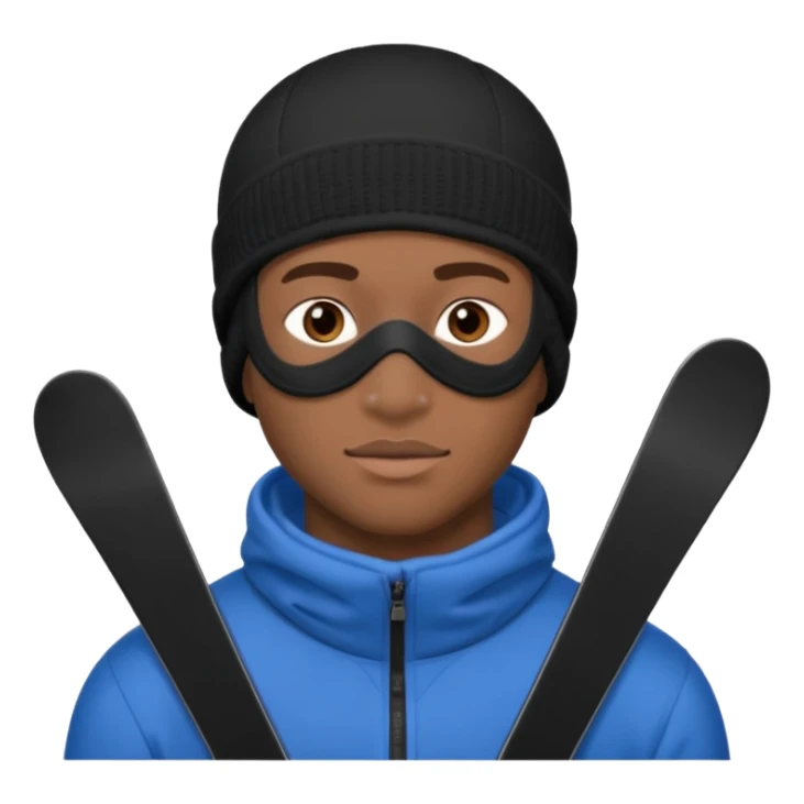 A black male in a ski mask sticker