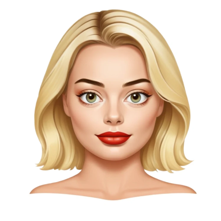 Margot Robbie facial mask sticker