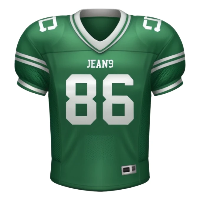 Green American Football jersey sticker