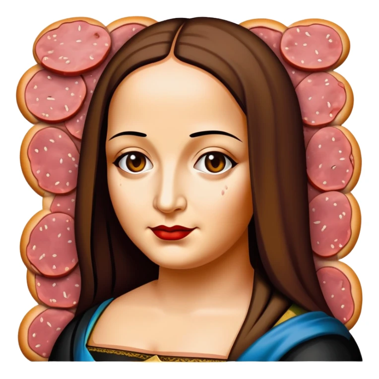 pop art monalisa SPAM meat slop portrait sticker