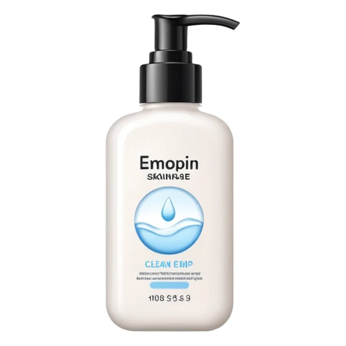 Minimalist skincare brand sticker