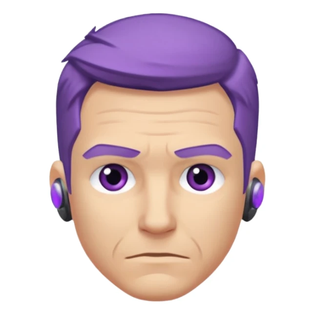 Clint barton with purple hearing aides sticker
