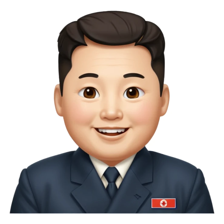 Kim Jong Un smiling emoji sticker