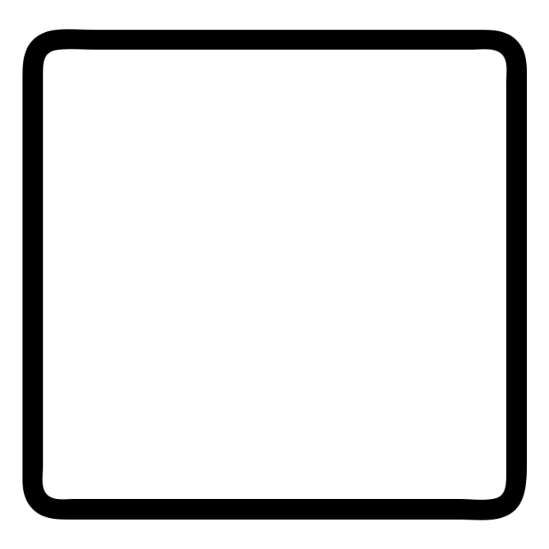 minimalist white square with bold black border sticker