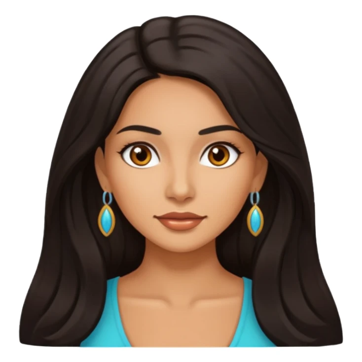 attractive Latina woman with long dark hair sticker