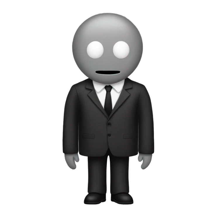 slenderman, no face, no eyes, no nose, no mouth sticker