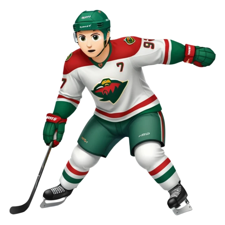 Minnesota Wild ice hockey number 97 sticker