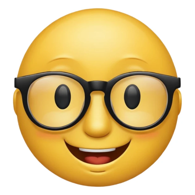 Smart smiley with glasses stock vector make him black sticker