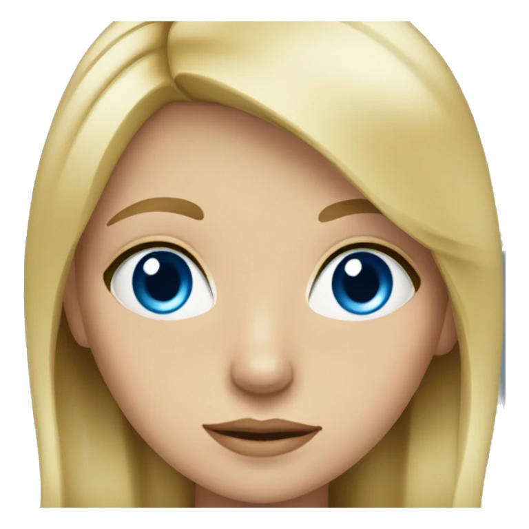 a blonde girl with blue eyes in a suit sticker