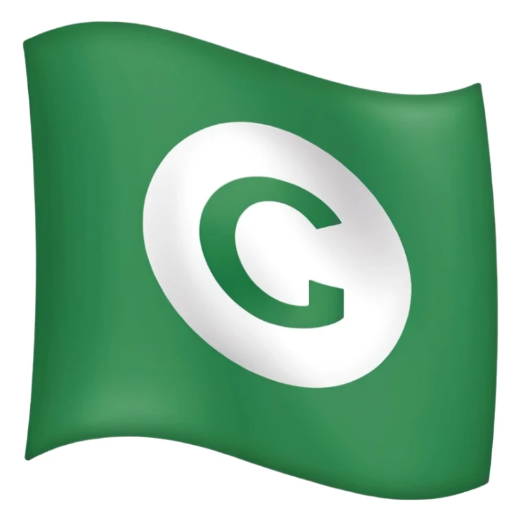 Bandera verde con blanco y verde que diga AGC sticker