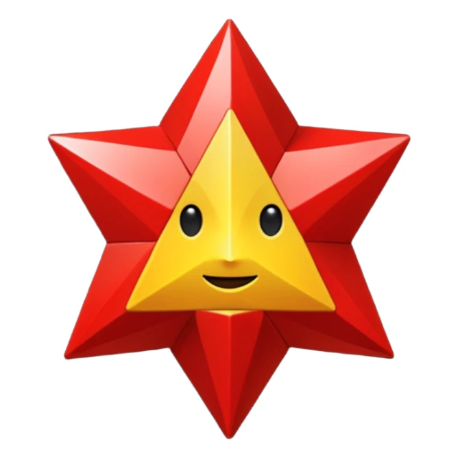 une étoile de david rouge dans un fond noir sticker