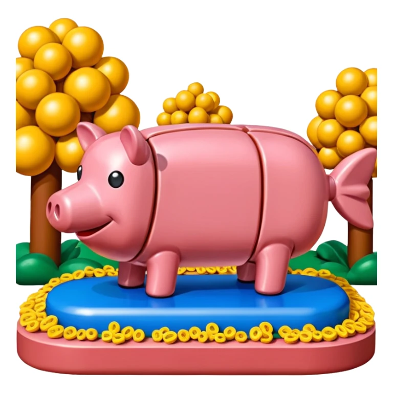  paris art city SPAM meat jeff koons style sculpture arty landscape  sticker