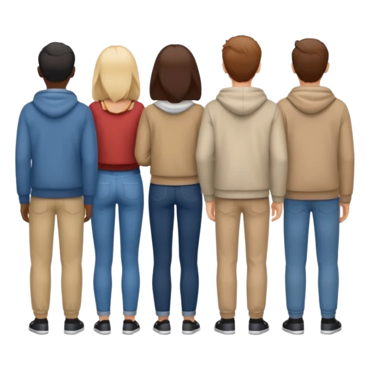 personas viendo una pantalla grande estan de espaldas sticker