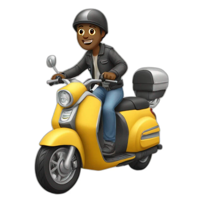 zemour qui fait du scooter sticker