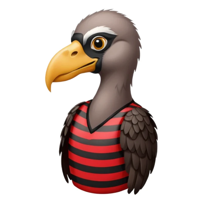 a vulture wearing a Flamengo shirt sticker