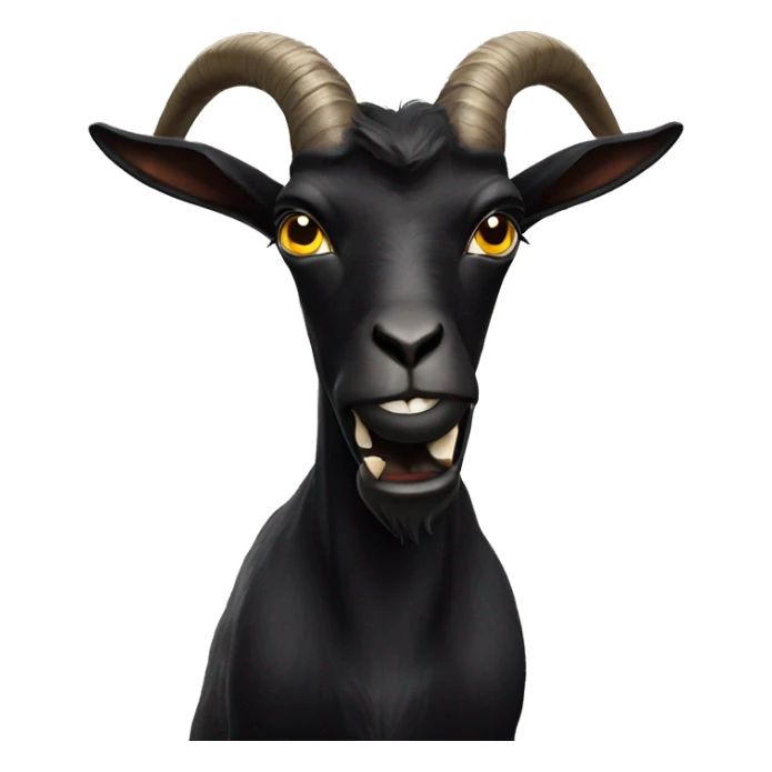 Black goats with big horns and super angry expressions sticker