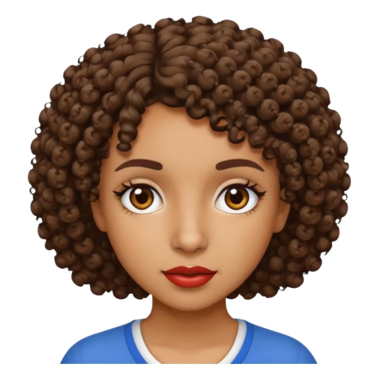 Crazy Purto Rican Girl with short curly hair sticker