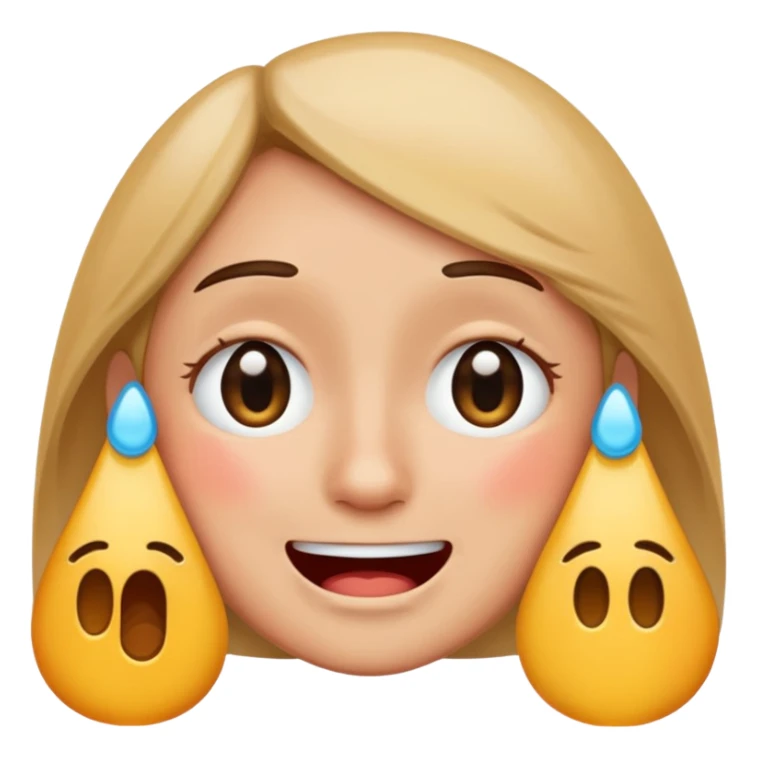 I want to create an emoji in that image we can see both Sad and happy feeling simultaneosly  give in Ai generated face  sticker