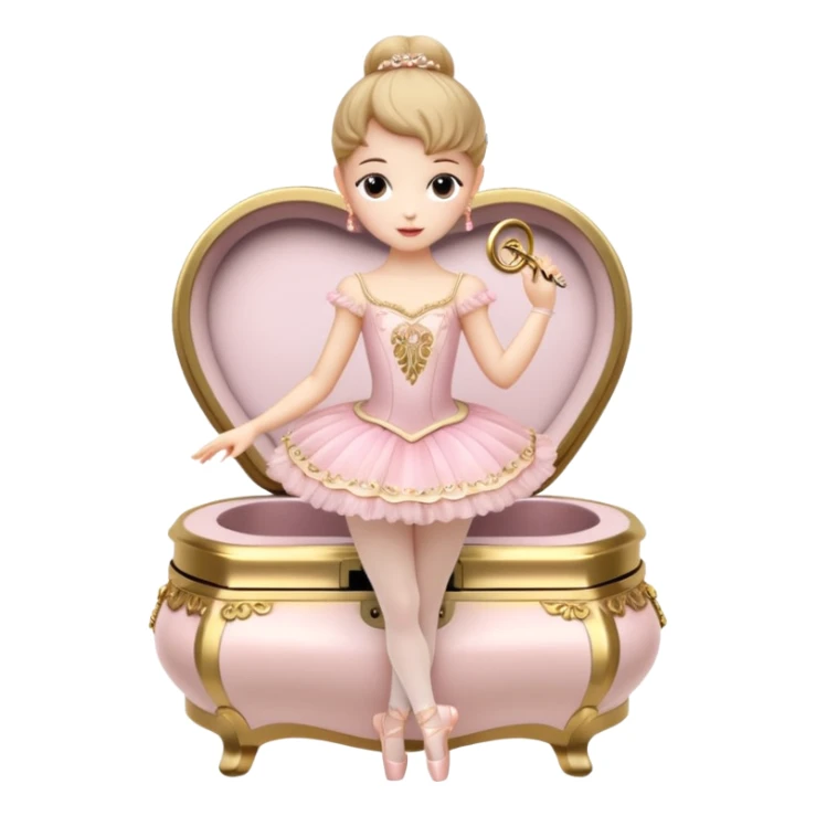 Ballerina Jewelry Music Box sticker