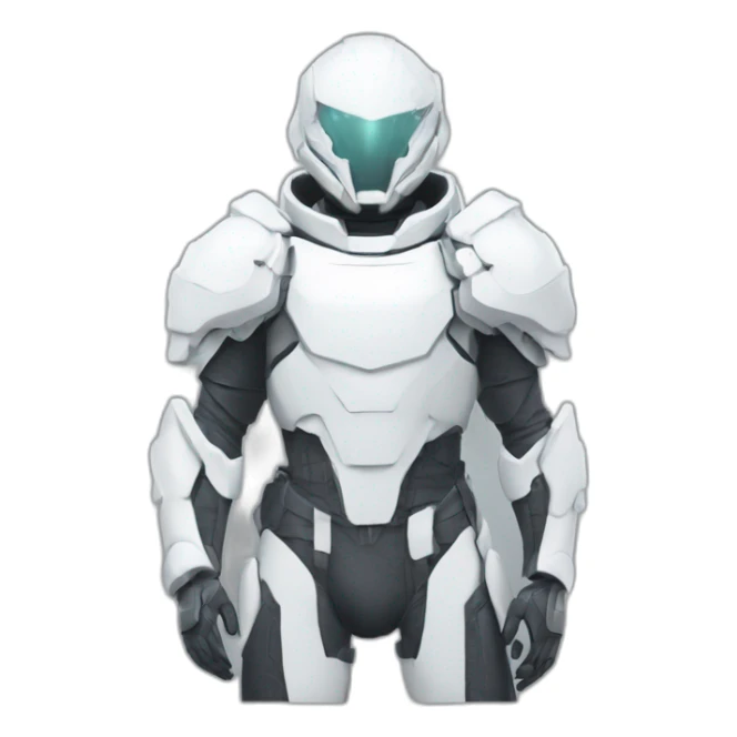 futuristic white Phantom squad Infiltration armored breastplate arms sticker