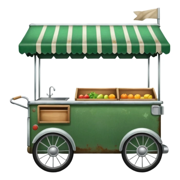 green food cart. sticker