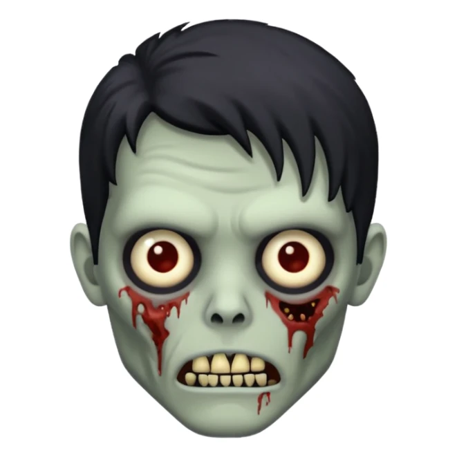 🧟‍♂️ with black scene hair and a little more human looking sticker