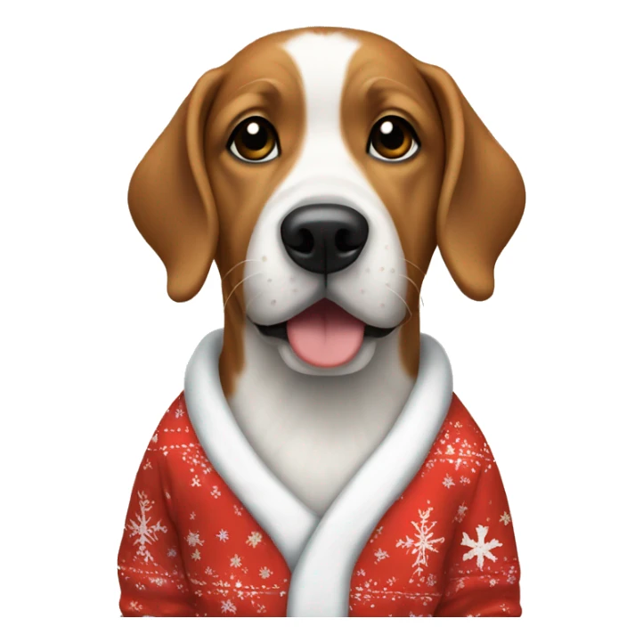 Dog wearing Christmas pjs sticker