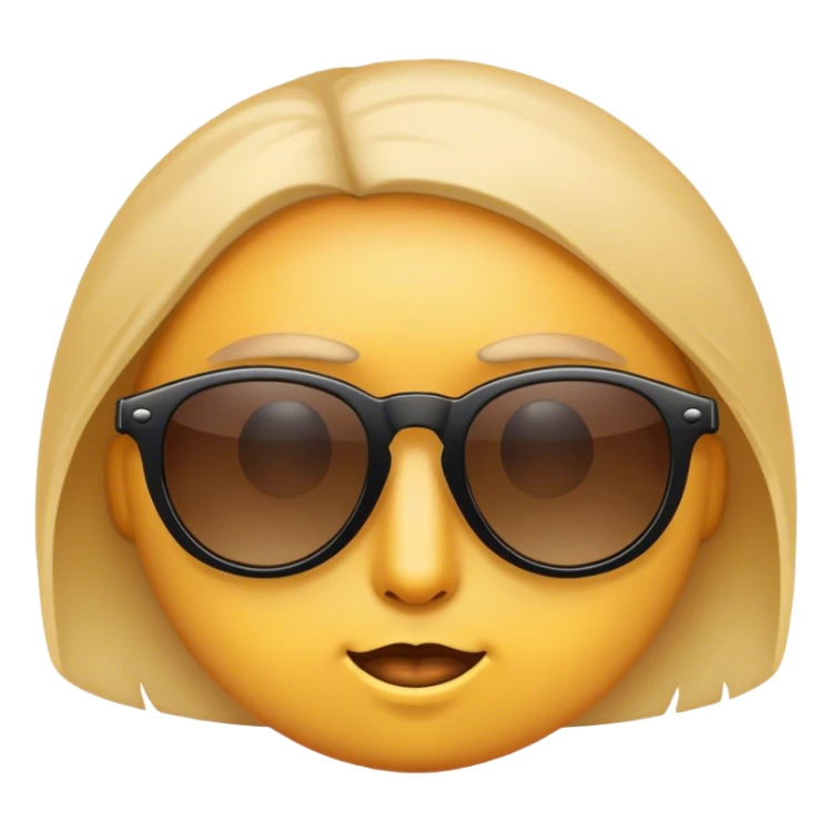 Face whit sunglasses but that show the eyes sticker