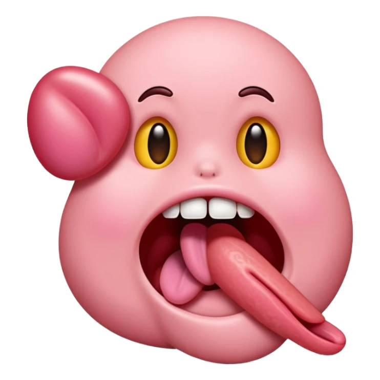  tongue sticking out, only tongue  sticker