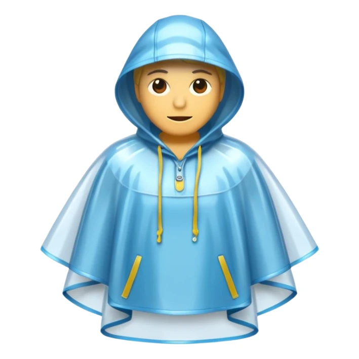 clear rain poncho without person sticker