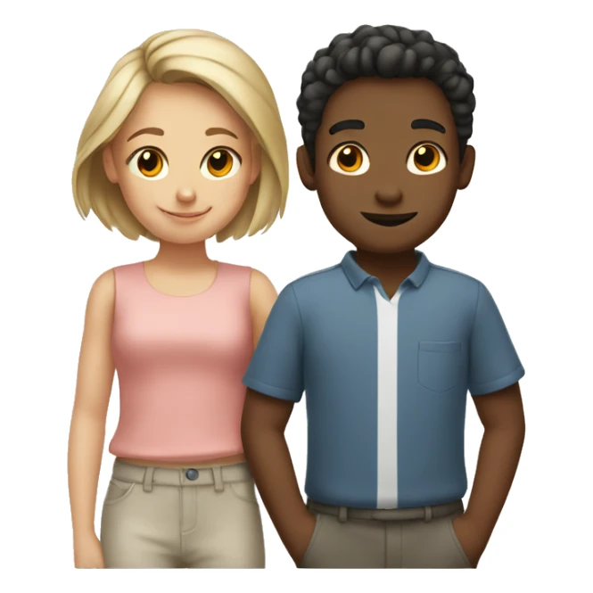 1 girl and 2 boys sticker