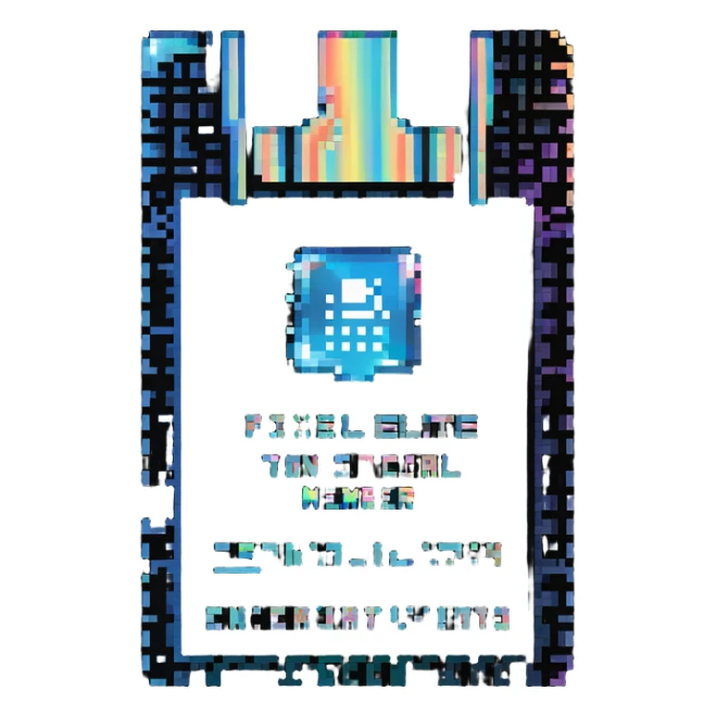 Elite keycard with holographic effect and special member text sticker