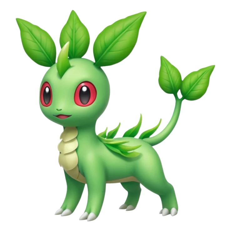 Celebi-Flygon-Shaymin-Chikorita-fusion (full body) sticker