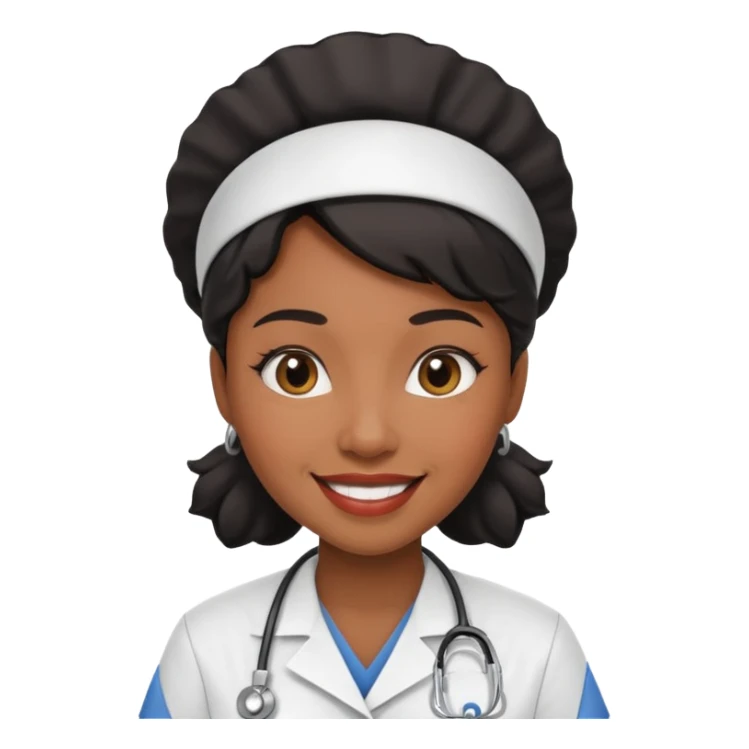 nurse black woman sticker