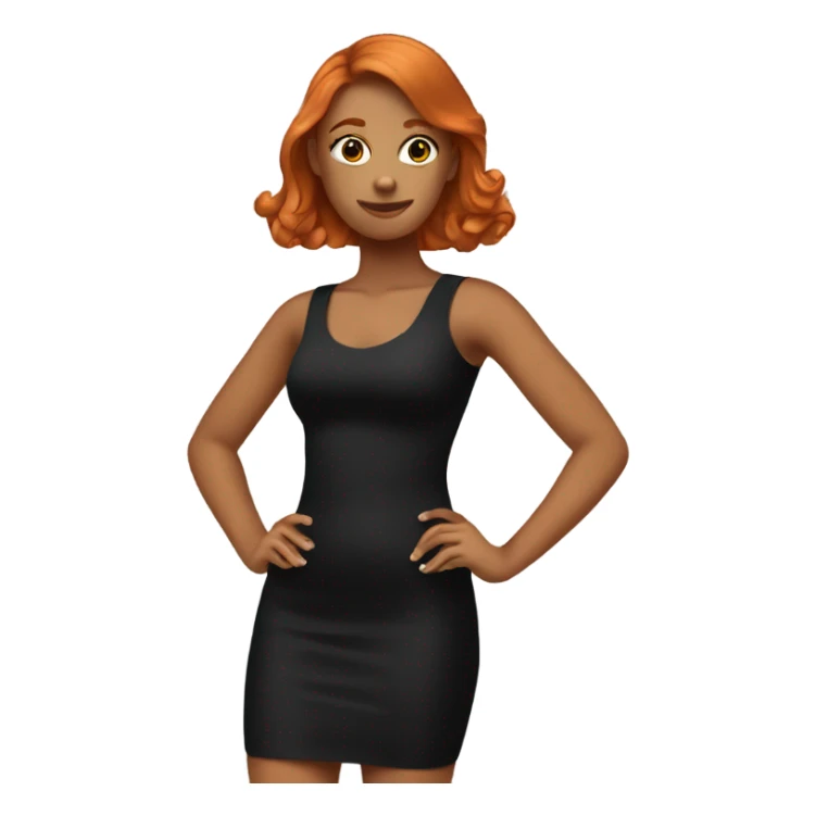 Gingergirl in black tight dress sticker