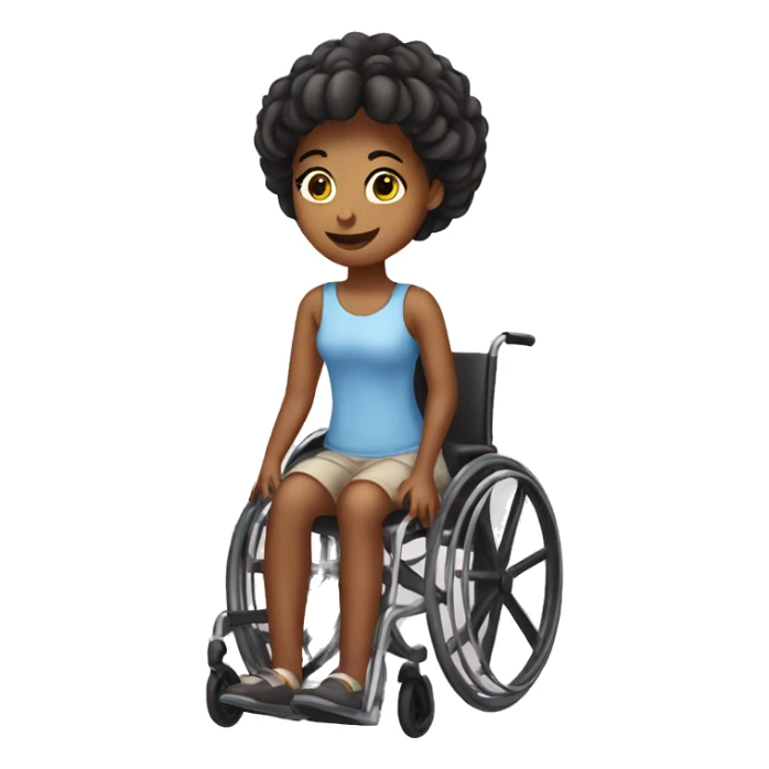 Girl study in wheelchair sticker