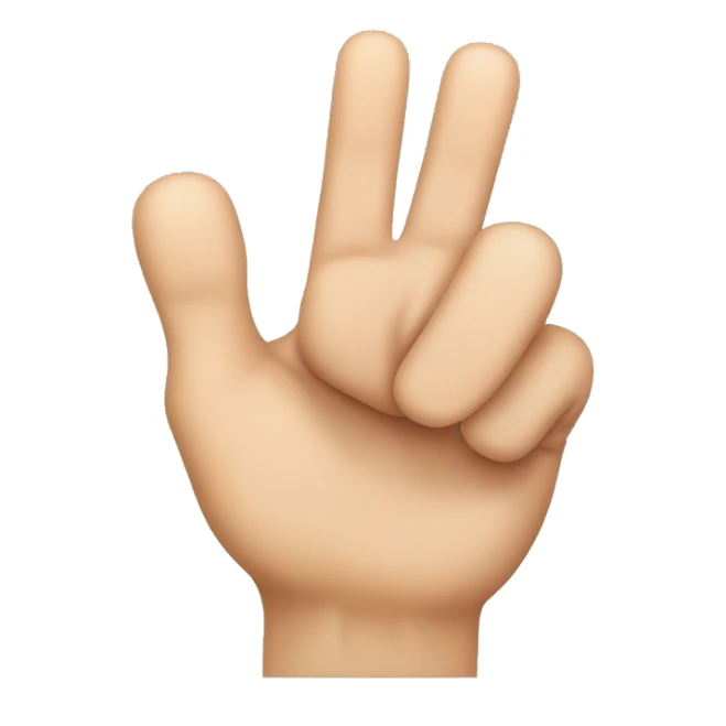 index middle and thumb finger up but other 2 down  sticker